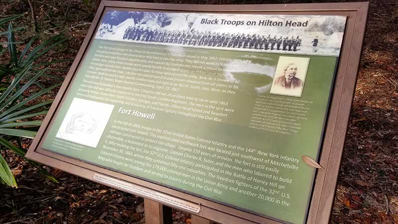 Mitchelville Black Troops Sign